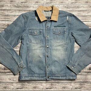 Adult Large All Time Low Distressed Jean Denim Tour Jacket Good Condition ATL